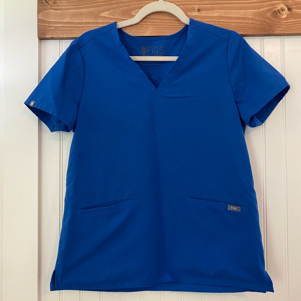 Royal Blue Casma Three Pocket Scrub Top